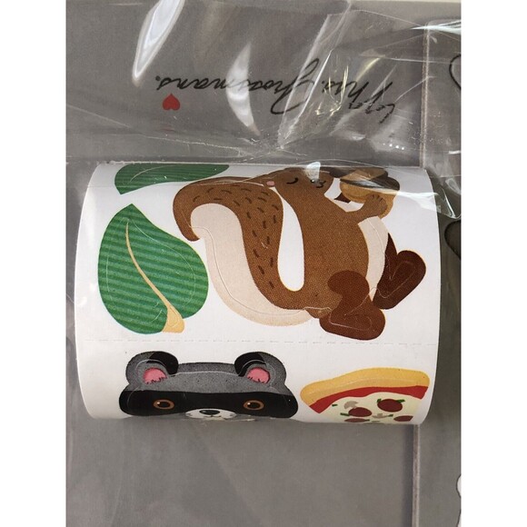 Mrs. Grossman's Raccoon Sticker Friend sticker roll & dispenser New - Picture 6 of 9